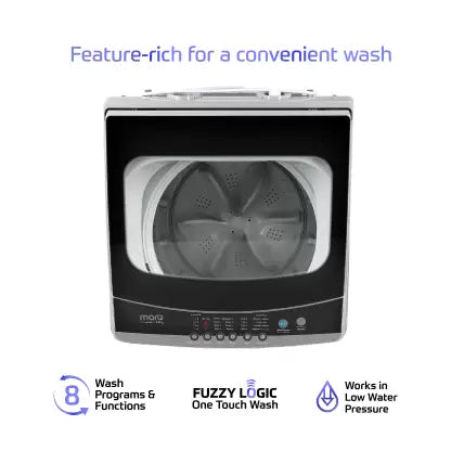 MarQ by Flipkart 8.5 kg with Turbo Wash Fully Automatic Top Load Washing Machine Grey  (MQTLDG85)(OPEN BOX) MarQ by Flipkart 8.5 kg with Turbo Wash Fully Automatic Top Load Washing Machine Grey  (MQTLDG85)(OPEN BOX)